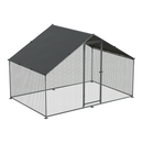 Dellonda DG278 Walk-In Galvanized Steel Chicken Run with Roof Cover & PVC Coated Chicken Wire