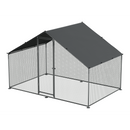 Dellonda DG278 Walk-In Galvanized Steel Chicken Run with Roof Cover & PVC Coated Chicken Wire