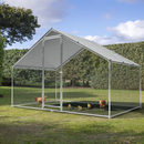 Dellonda DG278 Walk-In Galvanized Steel Chicken Run with Roof Cover & PVC Coated Chicken Wire