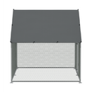 Dellonda DG278 Walk-In Galvanized Steel Chicken Run with Roof Cover & PVC Coated Chicken Wire