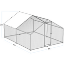 Dellonda DG279 Walk-In Galvanized Steel Chicken Run with Roof Cover & PVC Coated Chicken Wire