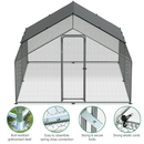 Dellonda DG279 Walk-In Galvanized Steel Chicken Run with Roof Cover & PVC Coated Chicken Wire