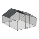 Dellonda DG279 Walk-In Galvanized Steel Chicken Run with Roof Cover & PVC Coated Chicken Wire