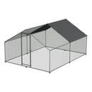 Dellonda DG279 Walk-In Galvanized Steel Chicken Run with Roof Cover & PVC Coated Chicken Wire