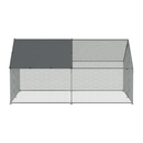 Dellonda DG279 Walk-In Galvanized Steel Chicken Run with Roof Cover & PVC Coated Chicken Wire