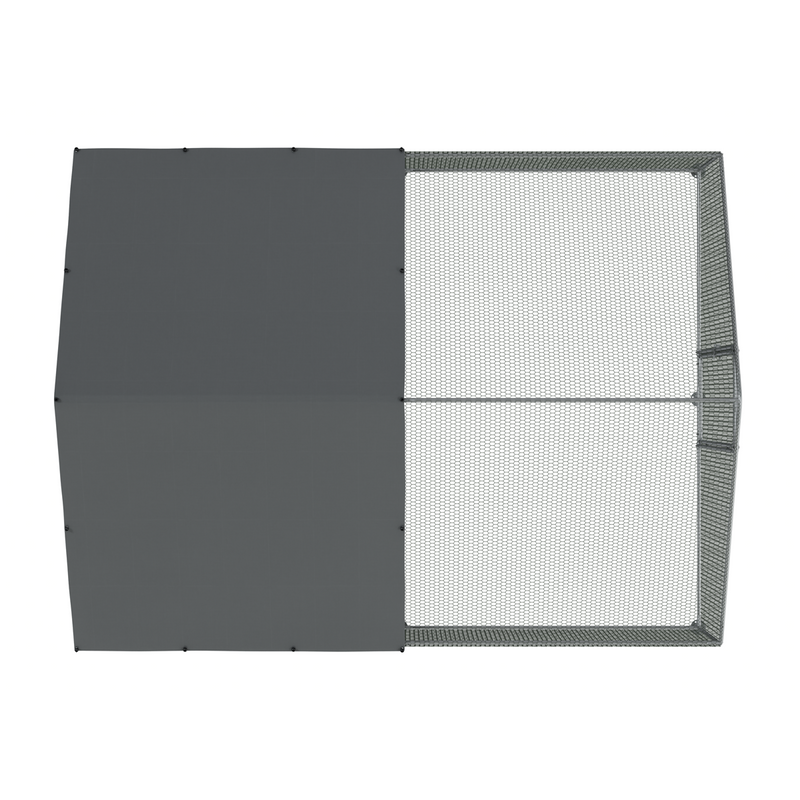 Dellonda DG279 Walk-In Galvanized Steel Chicken Run with Roof Cover & PVC Coated Chicken Wire
