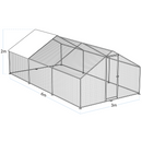 Dellonda DG280 Walk-In Galvanized Steel Chicken Run with Roof Cover & PVC Coated Chicken Wire