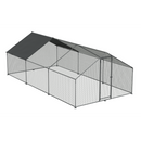 Dellonda DG280 Walk-In Galvanized Steel Chicken Run with Roof Cover & PVC Coated Chicken Wire