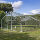 Dellonda DG280 Walk-In Galvanized Steel Chicken Run with Roof Cover & PVC Coated Chicken Wire