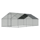 Dellonda DG280 Walk-In Galvanized Steel Chicken Run with Roof Cover & PVC Coated Chicken Wire