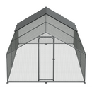 Dellonda DG280 Walk-In Galvanized Steel Chicken Run with Roof Cover & PVC Coated Chicken Wire