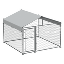 Dellonda DG281 Galvanised Steel Dog Kennel with Roof Cover & Chain Link Fencing
