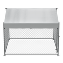 Dellonda DG281 Galvanised Steel Dog Kennel with Roof Cover & Chain Link Fencing