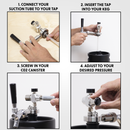 Baridi DH102 Mini Keg UK Beer Tap and CO2 Regulator