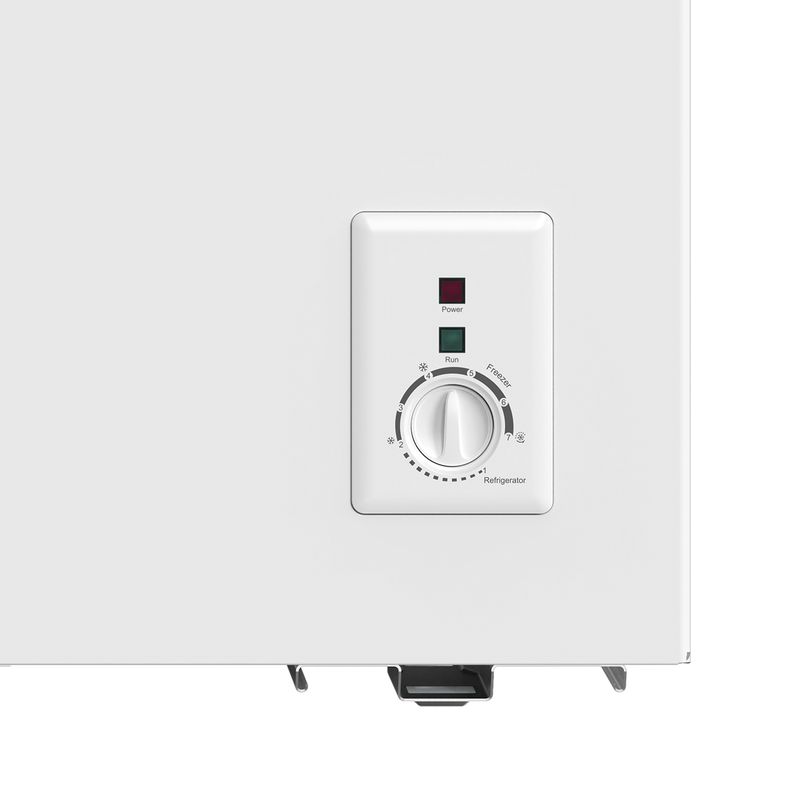 Baridi DH111  Freestanding Chest Freezer, 199L Capacity, Garages and Outbuilding Safe, -12 to -24 degreeC Adjustable Thermostat with Refrigeration Mode, White
