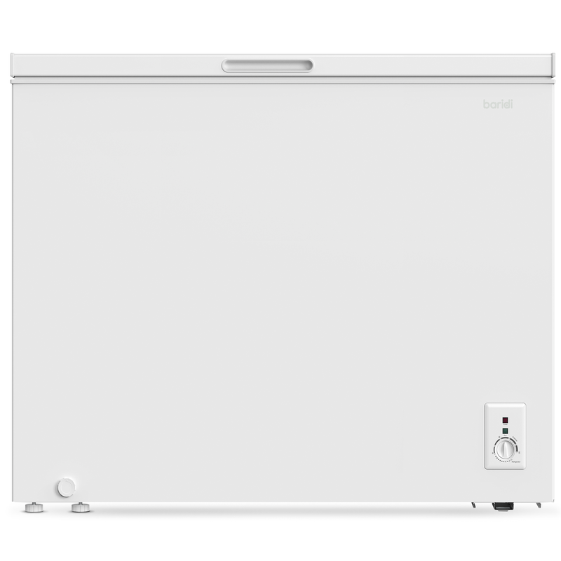 Baridi DH111  Freestanding Chest Freezer, 199L Capacity, Garages and Outbuilding Safe, -12 to -24 degreeC Adjustable Thermostat with Refrigeration Mode, White