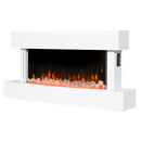 Baridi DH113 Wall Mounting Electric Fireplace with LED Flame Effect 46" - White