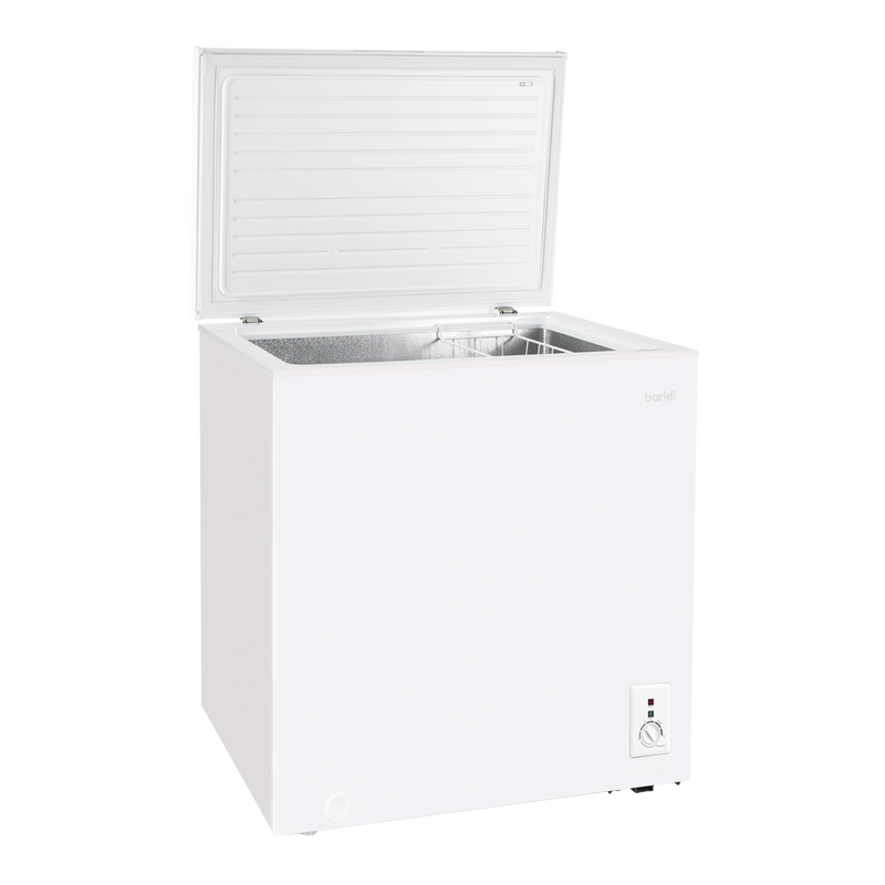 Baridi DH116  Freestanding Chest Freezer, 99L Capacity, Garages and Outbuilding Safe, -12 to -24 degreeC Adjustable Thermostat with Refrigeration Mode, White