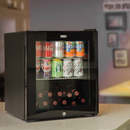 Baridi DH12  50L Tabletop Beer & Drinks Mini Fridge with Light 3-10 degreeC - Black & Glass