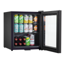 Baridi DH12  50L Tabletop Beer & Drinks Mini Fridge with Light 3-10 degreeC - Black & Glass