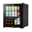 Baridi DH12  50L Tabletop Beer & Drinks Mini Fridge with Light 3-10 degreeC - Black & Glass