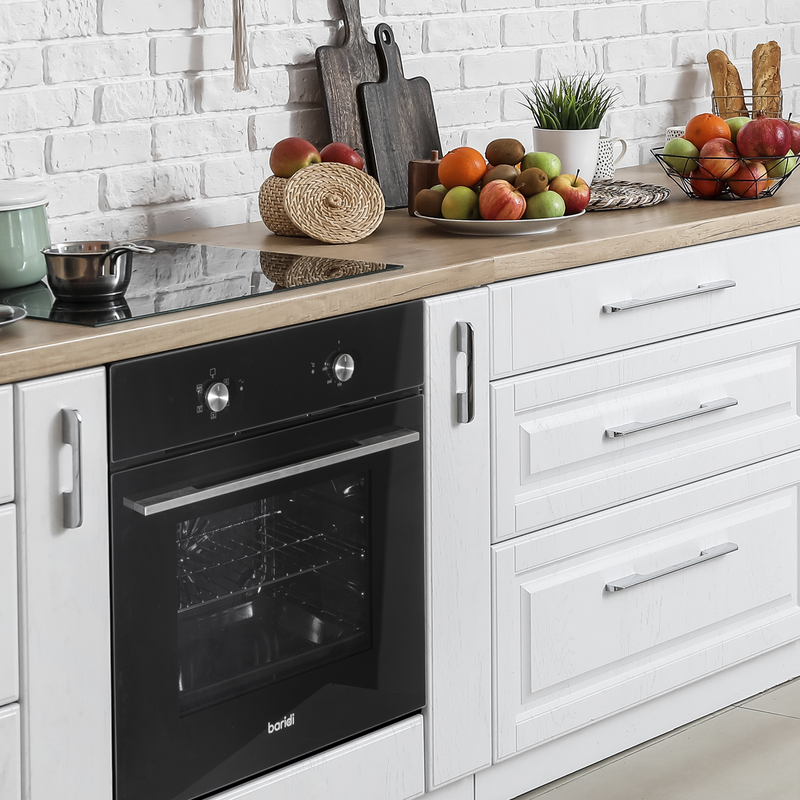 Baridi DH124  60cm Built-In Five Function Fan Assisted Oven, 55L Capacity, Black