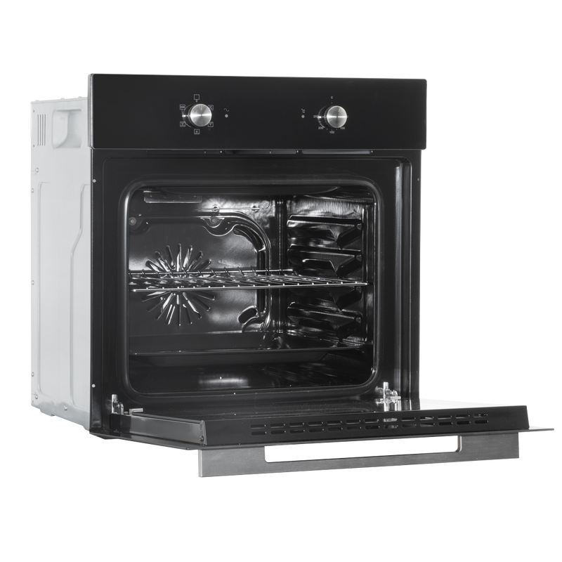 Baridi DH124  60cm Built-In Five Function Fan Assisted Oven, 55L Capacity, Black
