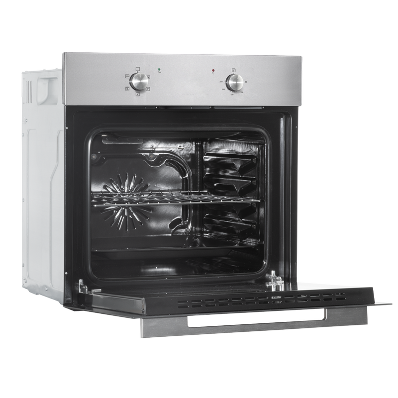 Baridi DH125  60cm Built-In Five Function Fan Assisted Oven, 55L Capacity, Stainless Steel