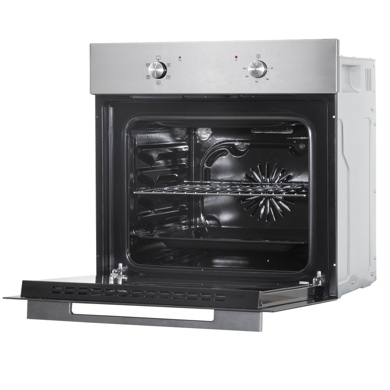 Baridi DH125  60cm Built-In Five Function Fan Assisted Oven, 55L Capacity, Stainless Steel