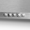 Baridi DH126  60cm Chimney Style Cooker Hood with Carbon Filters, Stainless Steel