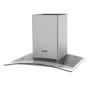 Baridi DH128  60cm Curved Glass Cooker Hood with Carbon Filters, LED Lights, Stainless Steel