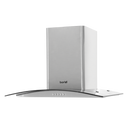 Baridi DH128  60cm Curved Glass Cooker Hood with Carbon Filters, LED Lights, Stainless Steel