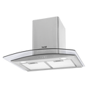 Baridi DH128  60cm Curved Glass Cooker Hood with Carbon Filters, LED Lights, Stainless Steel