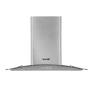 Baridi DH128  60cm Curved Glass Cooker Hood with Carbon Filters, LED Lights, Stainless Steel
