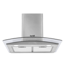 Baridi DH128  60cm Curved Glass Cooker Hood with Carbon Filters, LED Lights, Stainless Steel