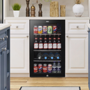 Baridi DH13  Under Counter Wine/Drink/Beverage Cooler/Fridge, Built-In Thermostat, Light, Security Lock, 85 Litre  Black