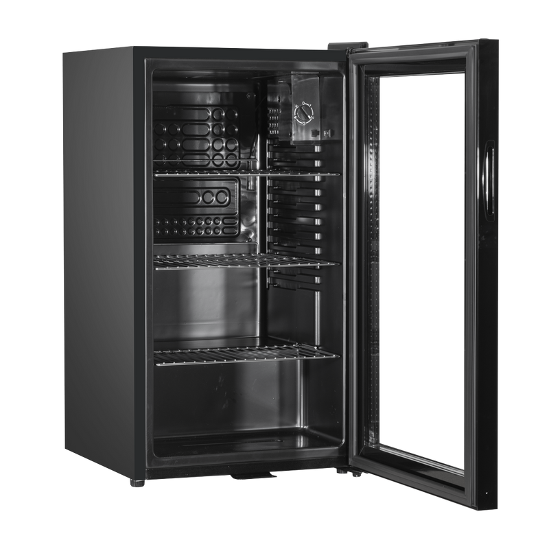 Baridi DH13  Under Counter Wine/Drink/Beverage Cooler/Fridge, Built-In Thermostat, Light, Security Lock, 85 Litre  Black