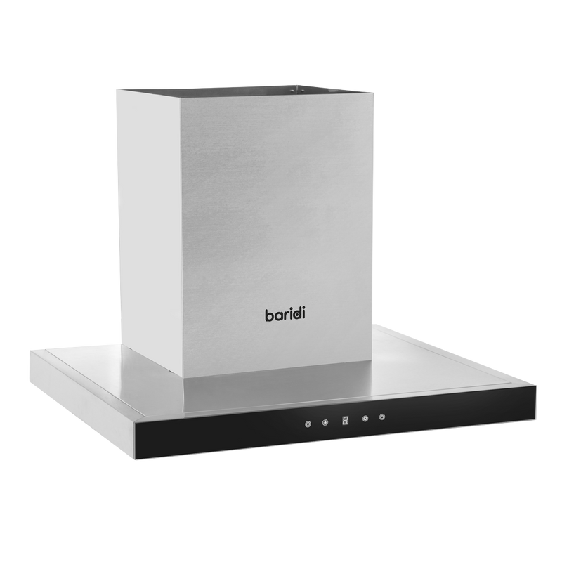 Baridi DH130  60cm T-Shape Chimney Cooker Hood with Carbon Filters, Stainless Steel