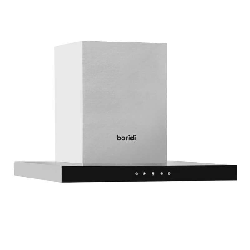 Baridi DH130  60cm T-Shape Chimney Cooker Hood with Carbon Filters, Stainless Steel
