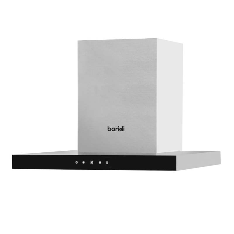 Baridi DH130  60cm T-Shape Chimney Cooker Hood with Carbon Filters, Stainless Steel
