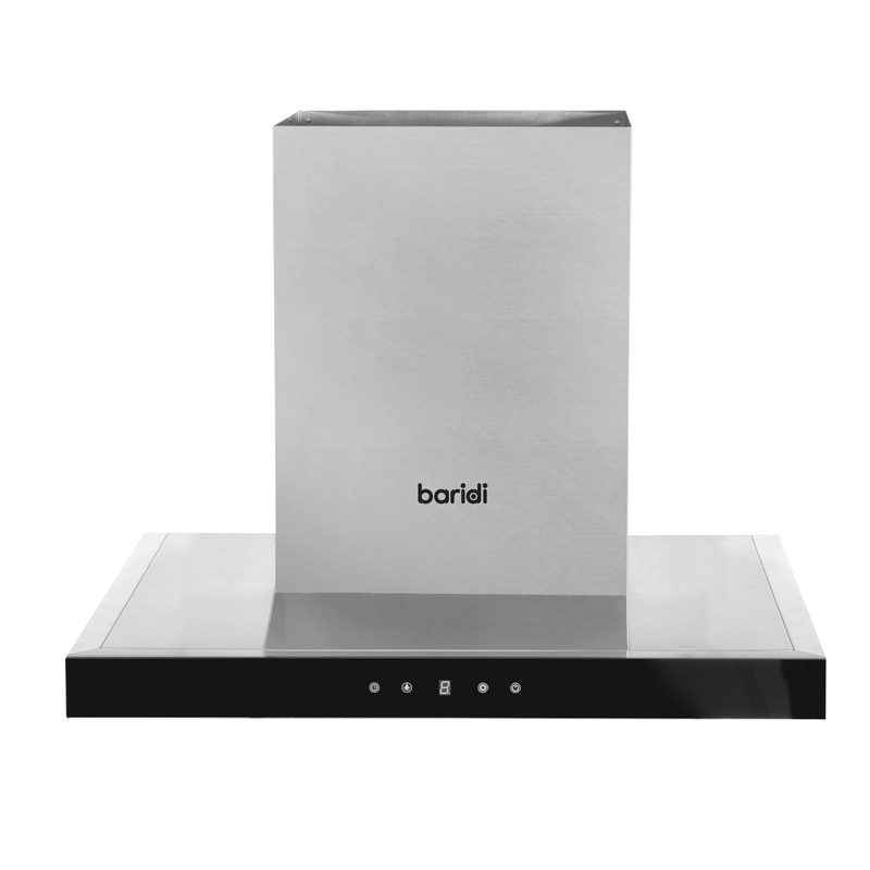 Baridi DH130  60cm T-Shape Chimney Cooker Hood with Carbon Filters, Stainless Steel