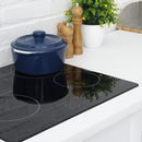 Baridi DH131  60cm Built-In Ceramic Hob 4 Cooking Zones, Black Glass, 6000W with Touch Controls, Timer