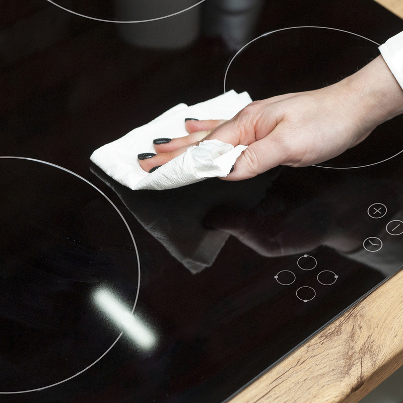 Baridi DH131  60cm Built-In Ceramic Hob 4 Cooking Zones, Black Glass, 6000W with Touch Controls, Timer