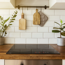 Baridi DH131  60cm Built-In Ceramic Hob 4 Cooking Zones, Black Glass, 6000W with Touch Controls, Timer