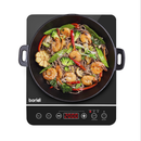 Baridi DH145  Induction Hob: Single Zone with 13A Plug, 10 Power Settings 200W-2000W, Touch Controls, 3-Hour Timer Function, Child Lock, Black