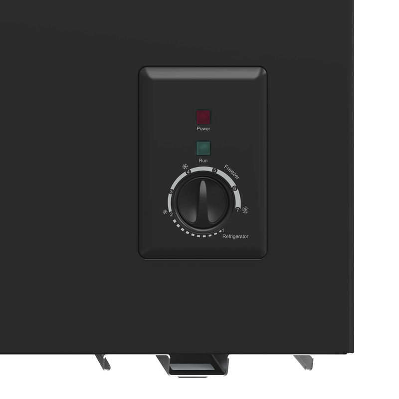 Baridi DH152  Freestanding Chest Freezer, 142L Capacity, Garages and Outbuilding Safe, -12 to -24 degreeC Adjustable Thermostat with Refrigeration Mode, Black
