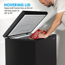 Baridi DH153  Freestanding Chest Freezer, 99L Capacity, -12 to -24 degreeC Adjustable Thermostat, Black - DH153