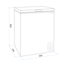 Baridi DH153  Freestanding Chest Freezer, 99L Capacity, -12 to -24 degreeC Adjustable Thermostat, Black - DH153