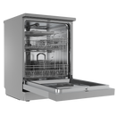 Baridi DH167  Freestanding Dishwasher, Full Size, Standard 60cm Wide with 14 Place Settings, 8 Programs & 5 Functions, LED Display, Silver