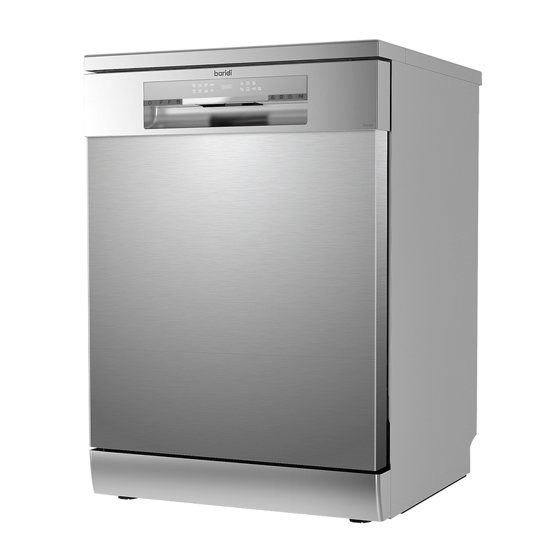 Baridi DH167  Freestanding Dishwasher, Full Size, Standard 60cm Wide with 14 Place Settings, 8 Programs & 5 Functions, LED Display, Silver